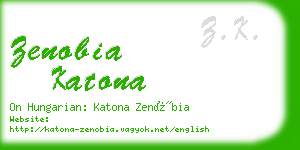 zenobia katona business card